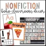 Boho Nonfiction Classroom Decor Bundle | Real Pictures