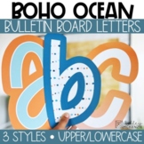 Boho Ocean Bulletin Board Letters, A-Z, Punctuation, and N