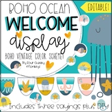 Boho Ocean Theme Classroom Decor Editable Banner / Bulleti