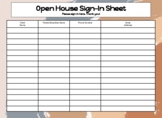 Boho Open House Sign-In Sheet