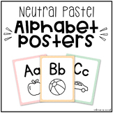 Boho PASTEL RAINBOW Alphabet Posters | EDITABLE Pastel Rai