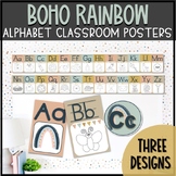 Boho Pastel Rainbow Classroom Posters: Alphabet Letters Po