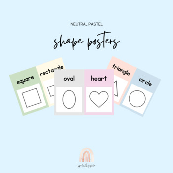 Preview of Neutral Pastel SHAPE Posters // Focus Wall Posters