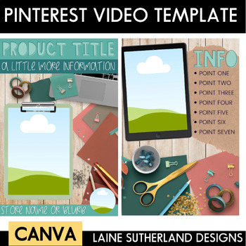 Preview of Boho Pinterest Canva Template