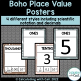 Boho Place Value Charts - 4 Different Styles