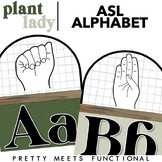 Boho Plant ASL Alphabet Posters - Classroom Decor