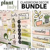 Boho Plant Classroom Decor Bundle - Editable