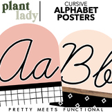 Boho Plant Cursive Alphabet Posters - Classroom Decor
