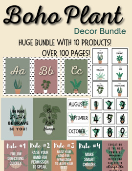 Boho Plant Decor Bundle by kindnessinfourth | TPT