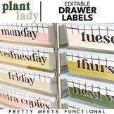 Boho Plant Labels for Rolling Cart and Sterilite Drawers -