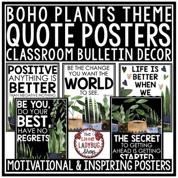 Succulent Cactus Themed Classroom Posters Inspirational Decor