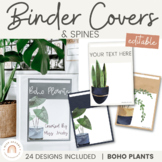 Boho Plants Binder Covers & Spines | Rustic Boho Classroom