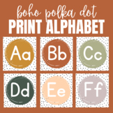 Boho Polka Dot Print Alphabet