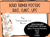 Boho RACE, CUBES, UPS Posters