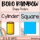 Boho Rainbow 2D & 3D Shape Posters