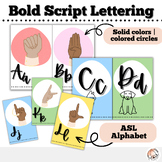 Boho Rainbow ASL Cursive Alphabet Posters | Classroom Decor