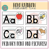 Boho Rainbow Alphabet Line/ Letters/ Wall decor/ Pictures/