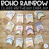 Boho Rainbow Class Birthday Display