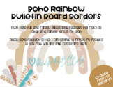 Boho Rainbow Bulletin Board Borders