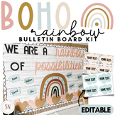 Boho Rainbow Bulletin Board | We are a Rainbow of Possibil