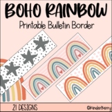 Boho Rainbow Bulletin Border