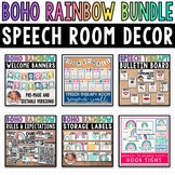 Speech Therapy Room Decor | Boho Rainbow Bundle