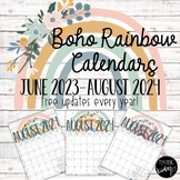 Boho Rainbow Calendars {FREE UPDATES FOR LIFE}