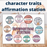 Boho Rainbow Character Traits Affirmation Station Display 
