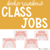Boho Rainbow Class Jobs | Editable