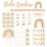 Boho Rainbow Classroom Bundle