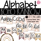 Boho Rainbow Classroom Decor Alphabet Posters