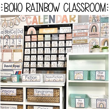 Download Boho Rainbow Classroom Decor BUNDLE by Coffee Fueled ...