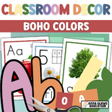 Boho Rainbow Classroom Decor BUNDLE Posters Borders Letter