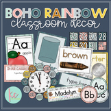 Boho Rainbow Classroom Decor Bundle
