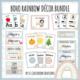 Boho Rainbow Classroom Decor Bundle