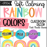 Boho Rainbow Classroom Decor COLORS Soft Calm and Happy