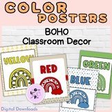 Boho Rainbow Classroom Decor Color Posters