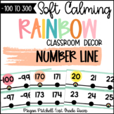 Boho Rainbow Classroom Decor NUMBER LINE Soft Calm and Happy