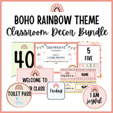 Boho Rainbow Classroom Decor Pack: Vibrant and Complete Set