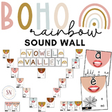 Boho Rainbow Classroom Decor | Sound Wall | Neutral Rainbo
