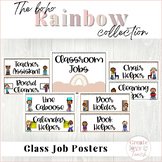 Boho Rainbow Classroom Jobs English Spanish