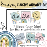 Boho Rainbow Cursive Alphabet Posters | Modern Classroom Decor