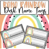 Boho Rainbow Desk Name Tags