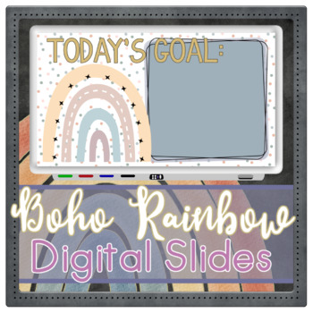 Preview of Boho Rainbow Digital Slide Templates ~*Timers*~