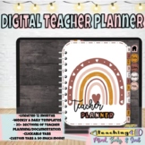 Boho Rainbow Digital Teacher Planner Undated NEVER EXPIRES