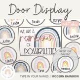 Boho Rainbow Door Display | Modern Rainbow Positive Affirm