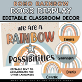 Boho Rainbow Door Display with name tags - Editable