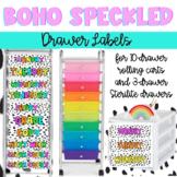 Boho Rainbow Editable Drawer Labels for 10-drawer AND Ster