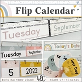 Boho Rainbow FLIP CALENDAR | EDITABLE