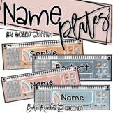 Boho Rainbow Flair Editable Name Tags and Desk Helpers